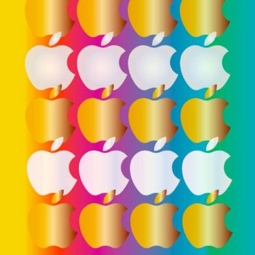 Shelf colorful gold and silver apple iPhone7 Wallpaper