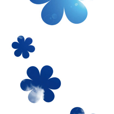 White blue cute flower simple iPhone7 Wallpaper