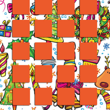 Shelf Christmas tree colorful orange woman iPhone7 Wallpaper