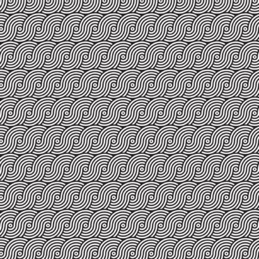 Pattern round wave black and white iPhone7 Wallpaper