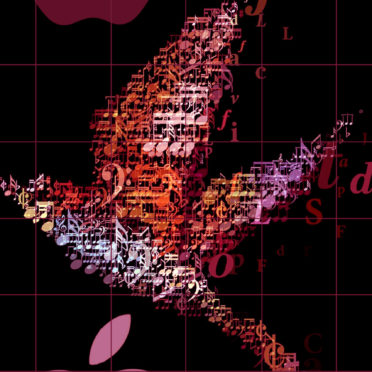 Apple logo shelf cool red iPhone7 Wallpaper