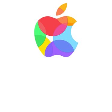 Apple logo colorful white iPhone7 Wallpaper