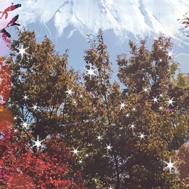 Mt. Fuji light iPhone7 Plus Wallpaper