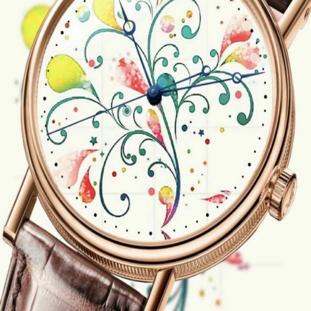 Flower Clock iPhone7 Plus Wallpaper