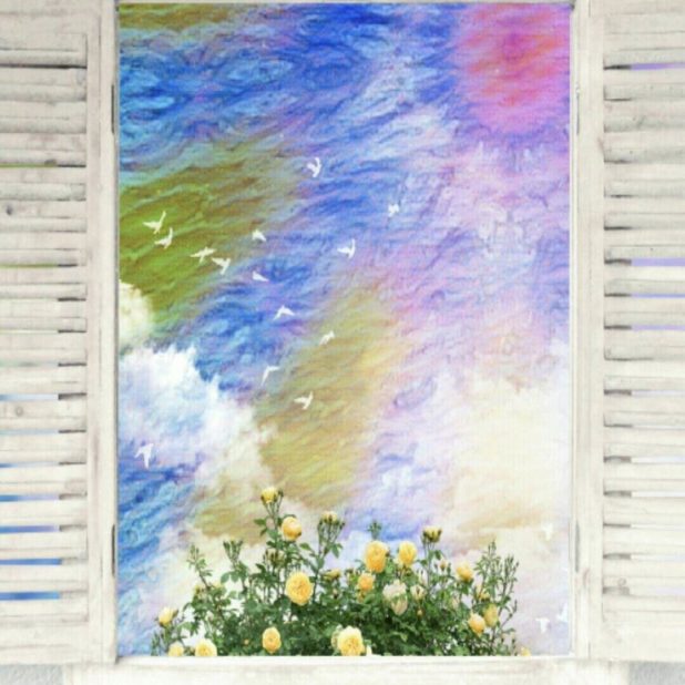 Window Blue iPhone7 Plus Wallpaper