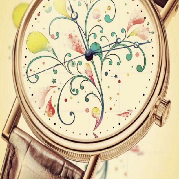 Flower clock iPhone7 Plus Wallpaper
