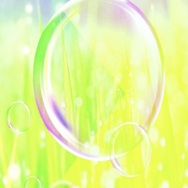 Soap bubble grass iPhone7 Plus Wallpaper