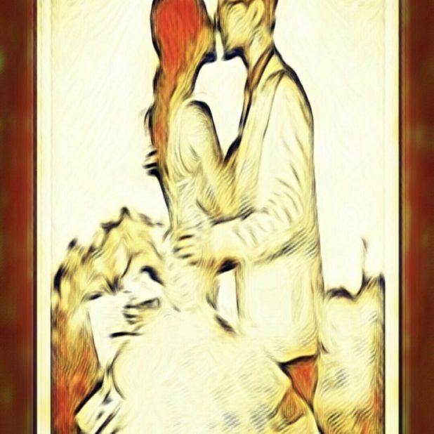 Couple kiss iPhone7 Plus Wallpaper