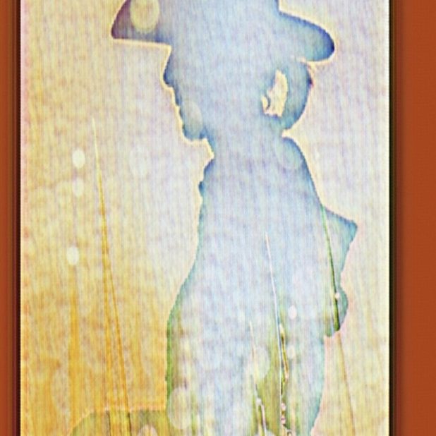 Cowboy silhouette iPhone7 Plus Wallpaper