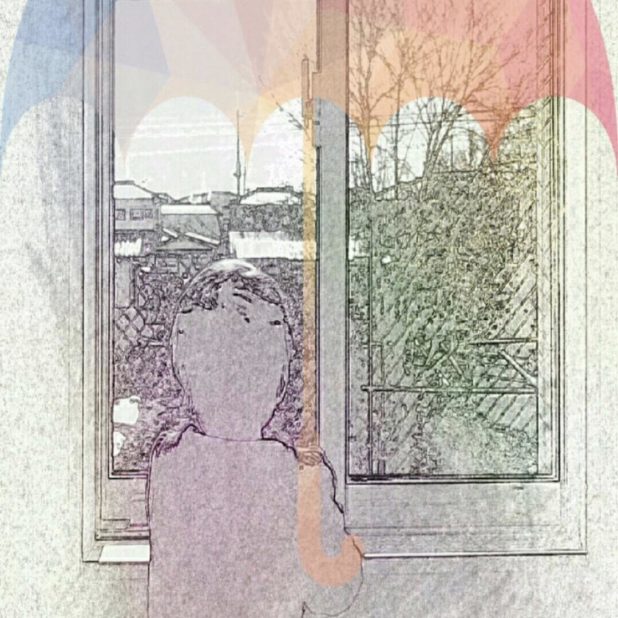 Window umbrella iPhone7 Plus Wallpaper