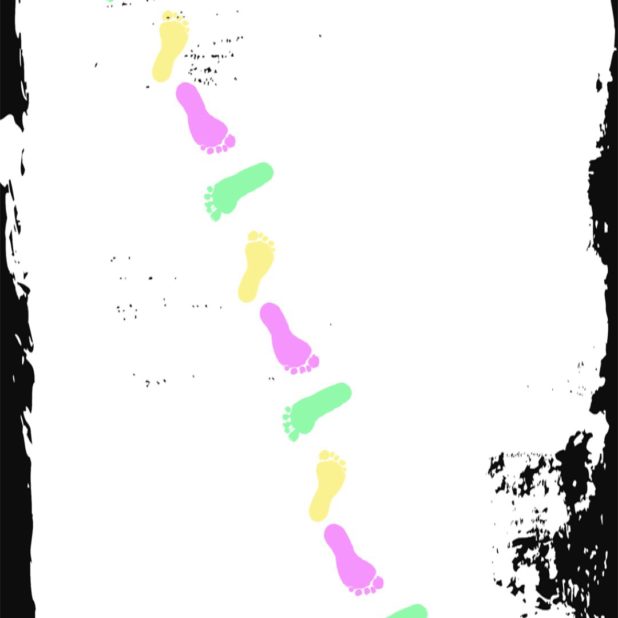 Footprint colorful iPhone7 Plus Wallpaper