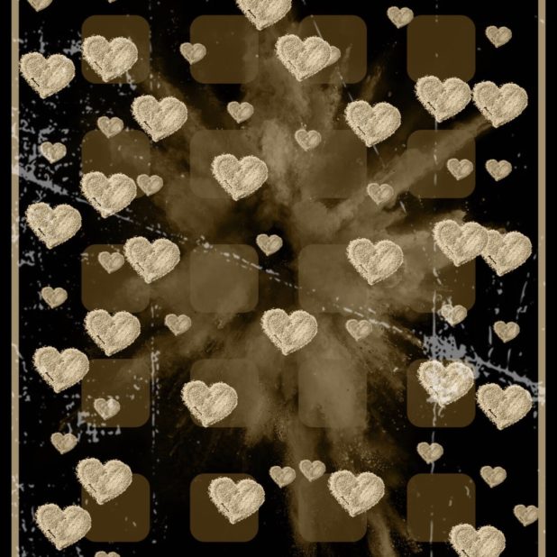 Heart Brown iPhone7 Plus Wallpaper