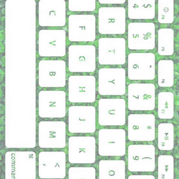 Leaf Keyboard Green white iPhone7 Plus Wallpaper