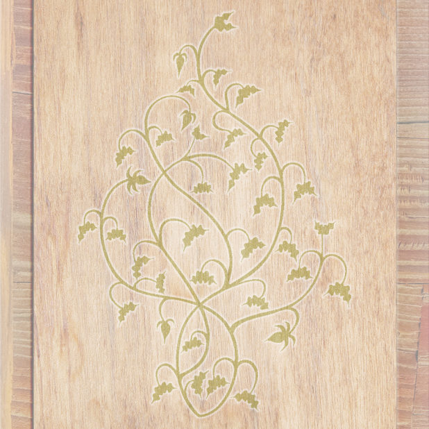 Wood grain leaves Brown yellow green iPhone7 Plus Wallpaper