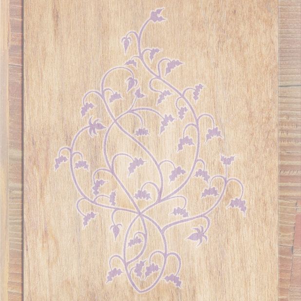 Wood grain leaves Brown purple iPhone7 Plus Wallpaper