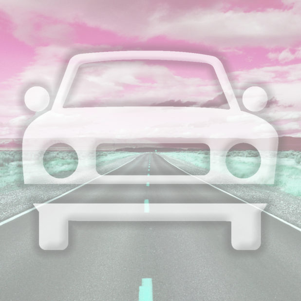 Landscape car road Red iPhone7 Plus Wallpaper