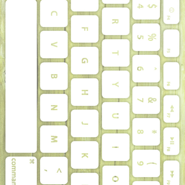 Wood grain keyboard Yellow-green white iPhone7 Plus Wallpaper