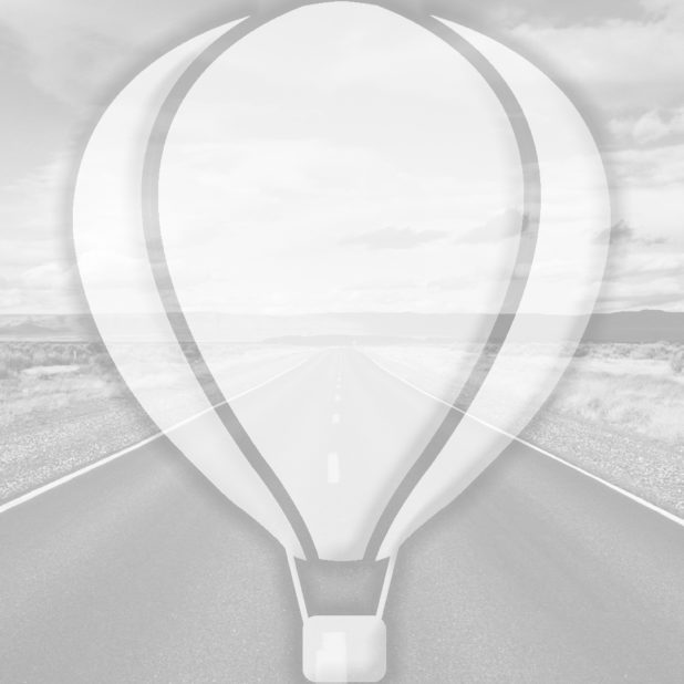 Landscape road balloon Gray iPhone7 Plus Wallpaper