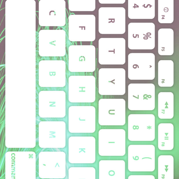 keyboard Blue-green white iPhone7 Plus Wallpaper