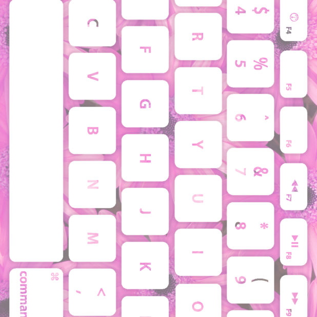 Flower keyboard Momo white iPhone7 Plus Wallpaper