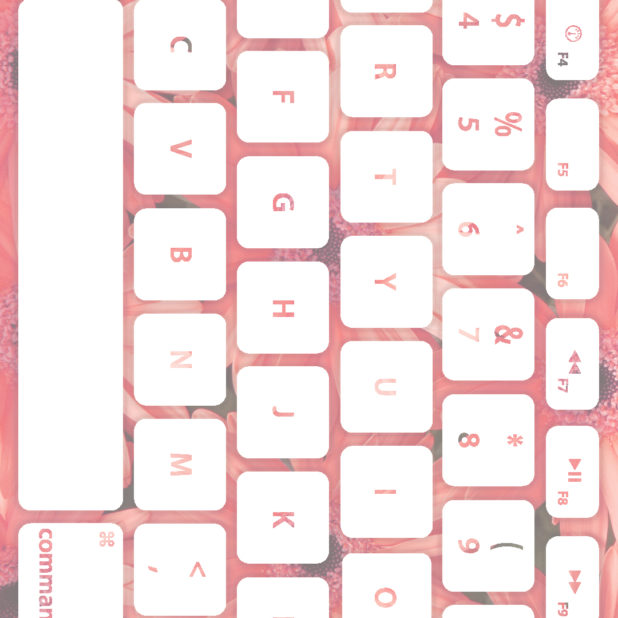 Flower keyboard Red white iPhone7 Plus Wallpaper