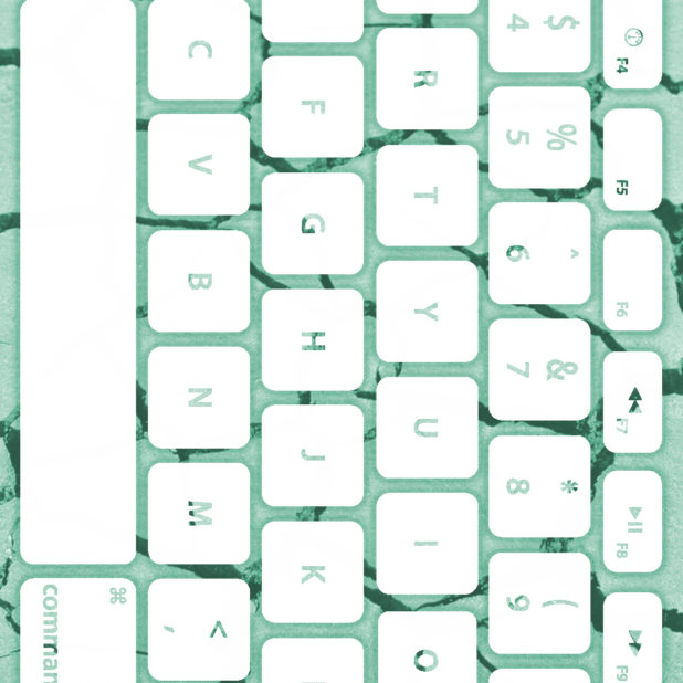 Ground keyboard Blue-green white iPhone7 Plus Wallpaper