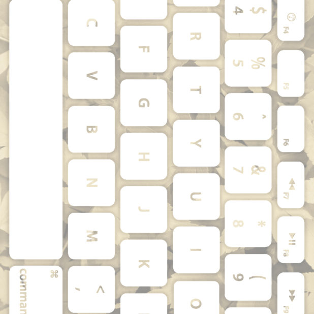 Leaf keyboard Yellowish white iPhone7 Plus Wallpaper