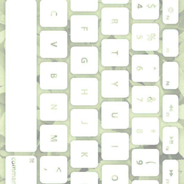 Leaf keyboard Yellow-green white iPhone7 Plus Wallpaper