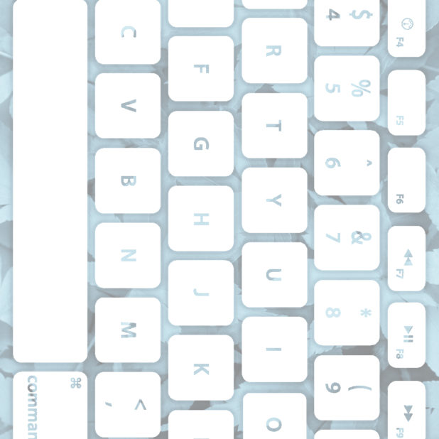 Leaf keyboard Pale white iPhone7 Plus Wallpaper