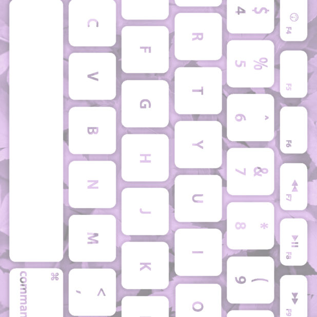 Leaf keyboard Purple white iPhone7 Plus Wallpaper