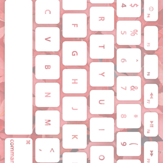 Leaf keyboard Red white iPhone7 Plus Wallpaper
