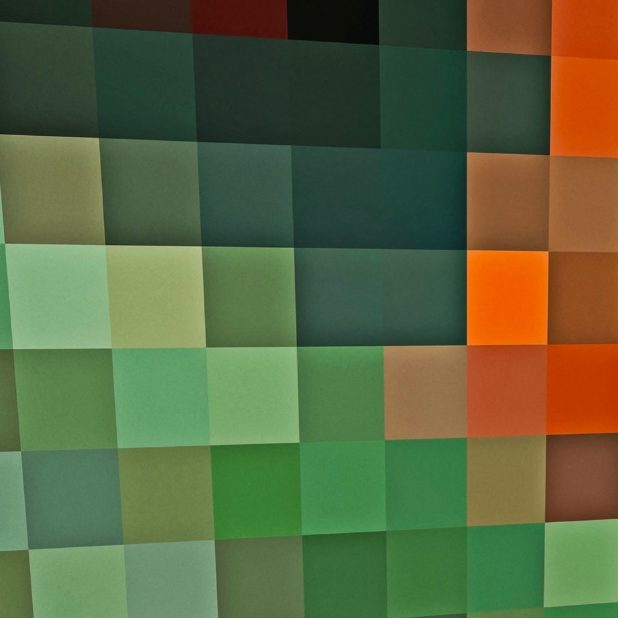 Pattern green orange iPhone7 Plus Wallpaper