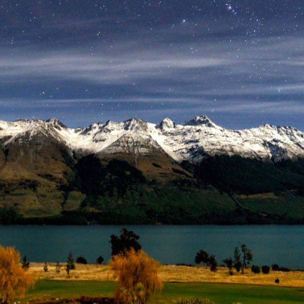 Natural  mountain  sky  night iPhone7 Plus Wallpaper