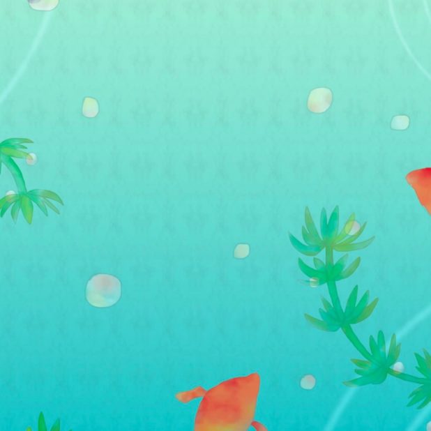 Goldfish illustration iPhone7 Plus Wallpaper