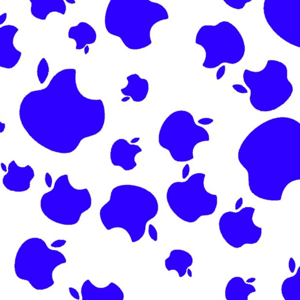 Apple logo blue iPhone7 Plus Wallpaper