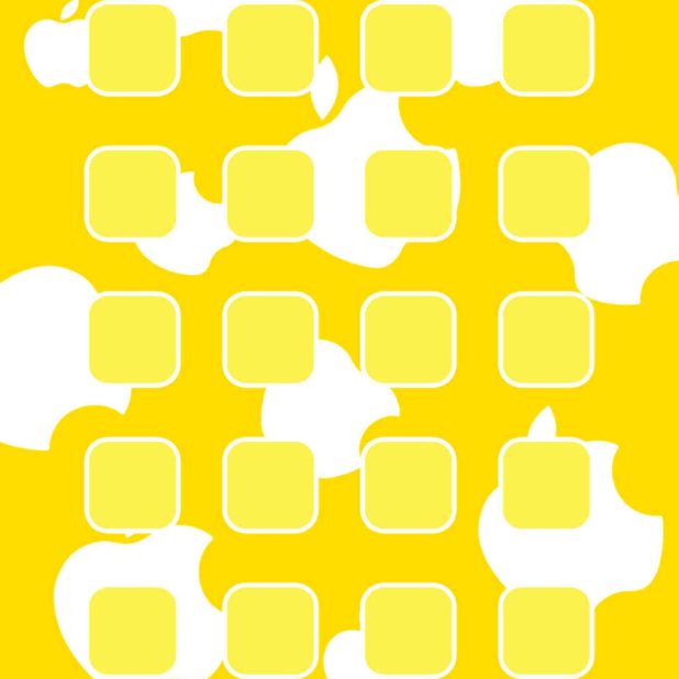 Shelf Apple Yellow iPhone7 Plus Wallpaper