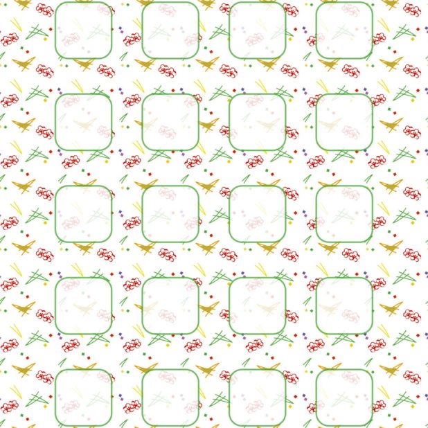 Pattern red green shelf iPhone7 Plus Wallpaper