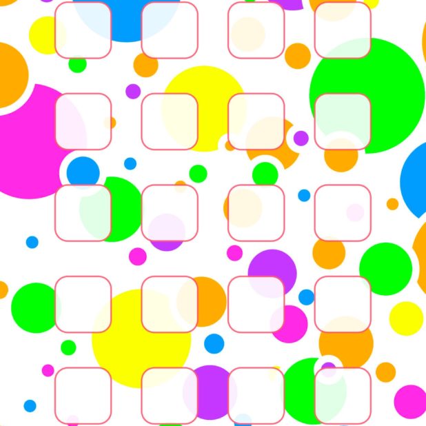 Colorful polka dot pattern shelf for women iPhone7 Plus Wallpaper