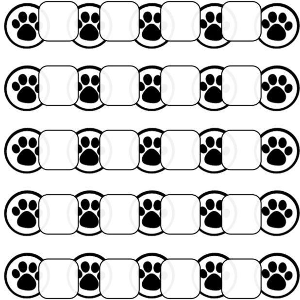 Pattern black-and-white illustrations paws shelf iPhone7 Plus Wallpaper