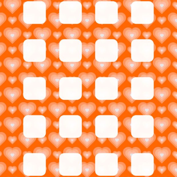 Heart pattern for girls  orange  shelf iPhone7 Plus Wallpaper