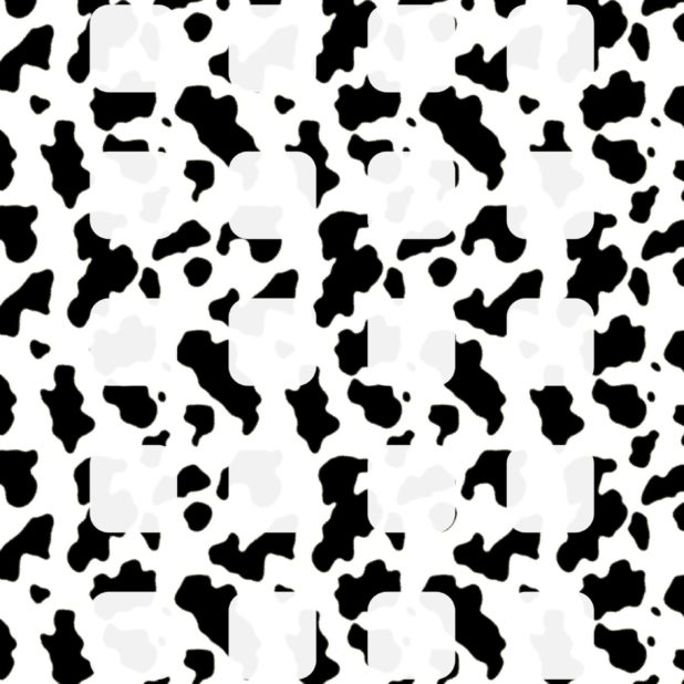 Black-and-white cow pattern shelf iPhone7 Plus Wallpaper
