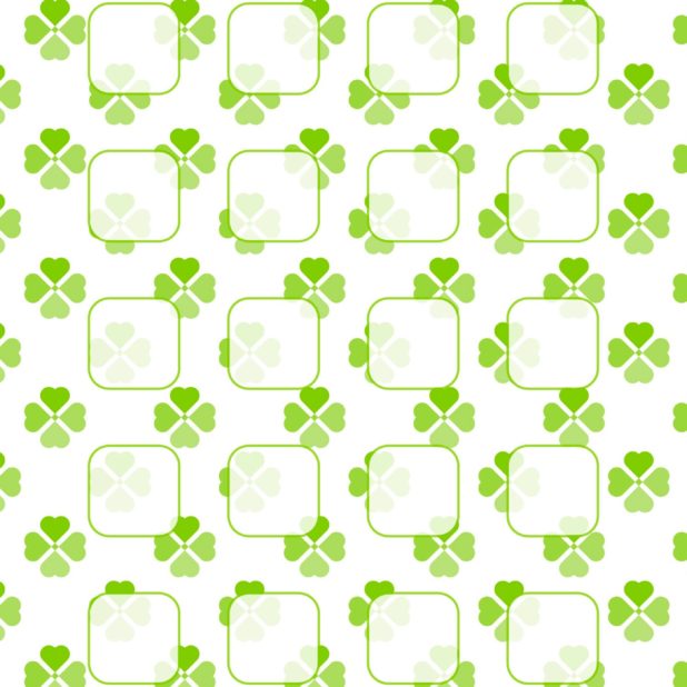 Clover pattern for girls  shelf  green iPhone7 Plus Wallpaper