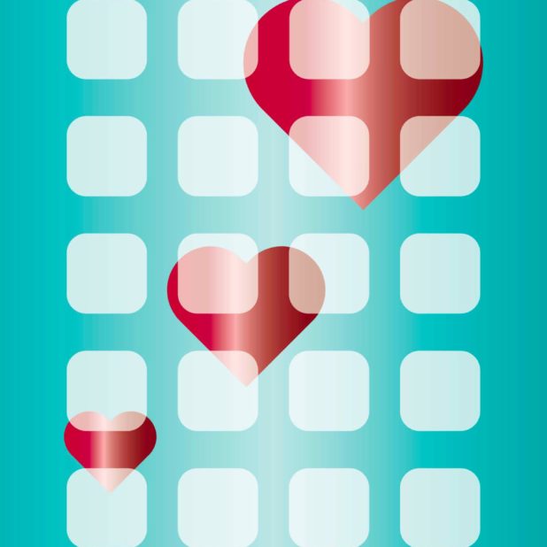 Shelf Heart blue for girls iPhone7 Plus Wallpaper