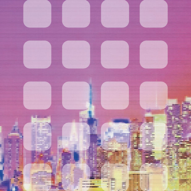 City dusk shelf iPhone7 Plus Wallpaper