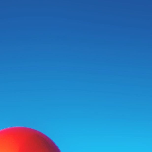 Landscape blue sky red balloons iPhone7 Plus Wallpaper