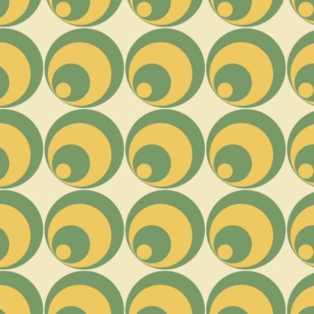 Pattern circle green yellow iPhone7 Plus Wallpaper