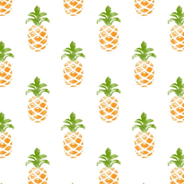 Pattern illustration fruit pineapple greenish yellow women-friendly iPhone7 Plus Wallpaper