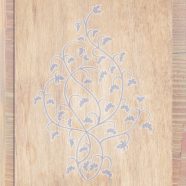 Wood grain leaves Brown Blue Purple iPhone8 Wallpaper