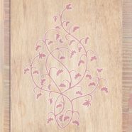 Wood grain leaves Brown red iPhone8 Wallpaper