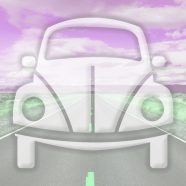 Landscape car road Pink iPhone8 Wallpaper